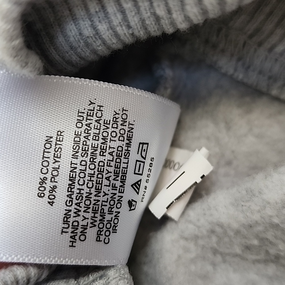 EXPRESS GRAY EMBELLISHED DRAWSTRING HOODED SWEATSHIRT HOODIE - Picture 4 of 6